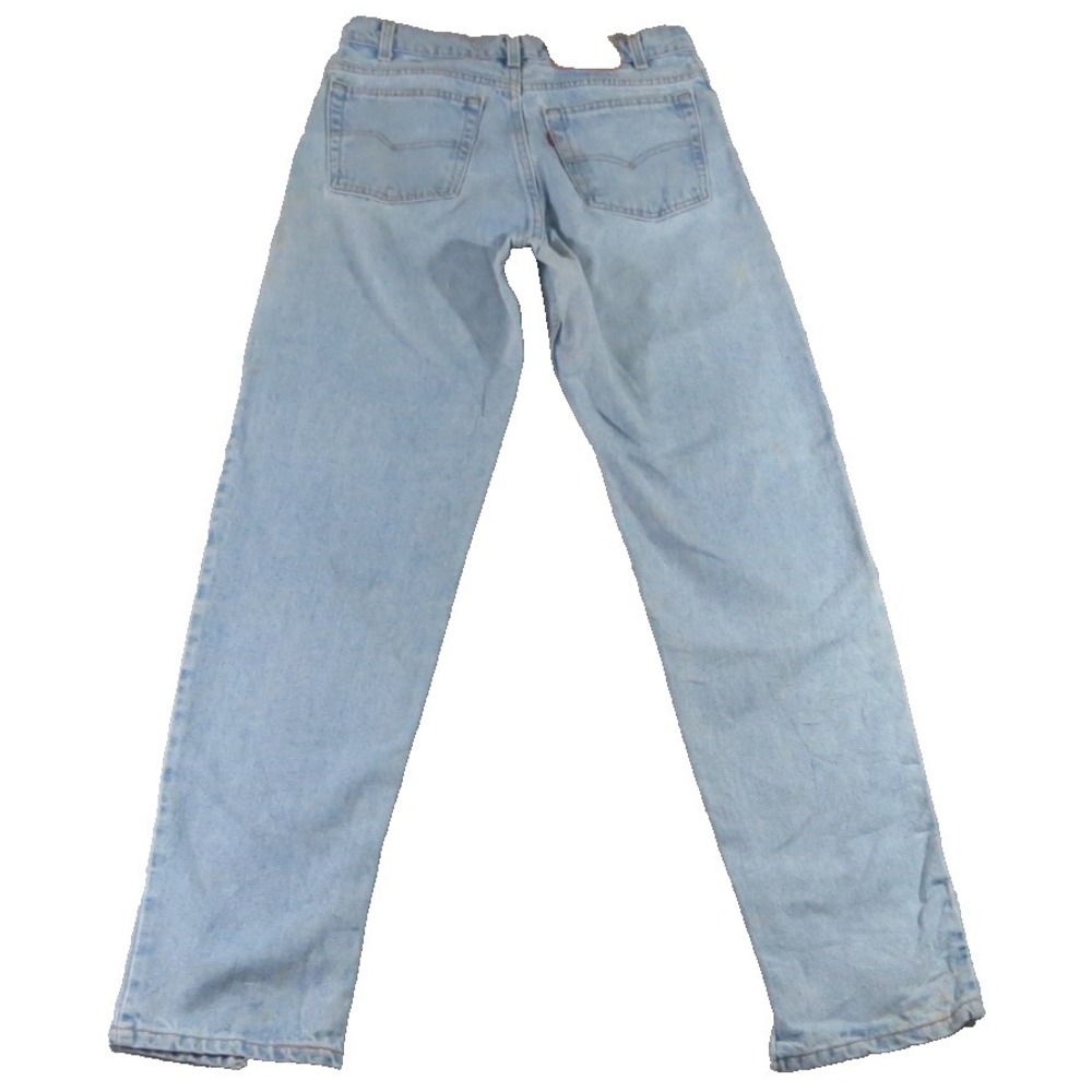 VTG Levis 550 Made In USA Jeans Men 33x34 90s Light Wash Distressed Faded Frayed